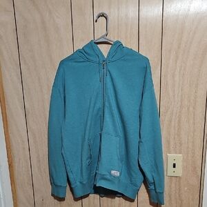Eddie Bauer Women’s Full Zip Fleece Hoodie Teal Blue Size L